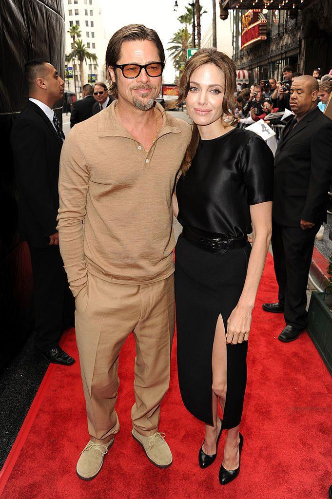 HOLLYWOOD, CA - MAY 22: Actors Brad Pitt (L) and Angelina Jolie arrive at the Los Angeles premiere Of DreamWorks Animation's "Kung Fu Panda 2" held at Grauman's Chinese Theatre on May 22, 2011 in Hollywood, California. (Photo by Kevin Winter/Getty Images)