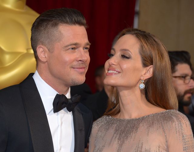 Mandatory Credit: Photo by Stewart Cook/REX (3612766ff) Brad Pitt and Angelina Jolie 86th Annual Academy Awards Oscars, Arrivals, Los Angeles, America - 02 Mar 2014