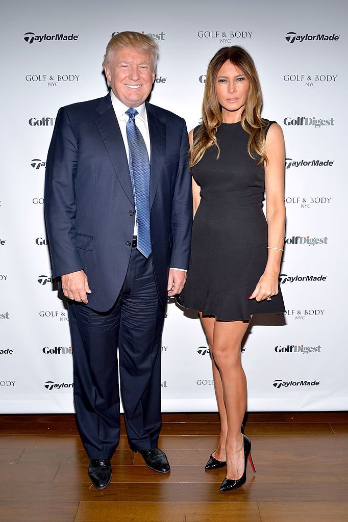 NEW YORK, NY - MAY 01: Donald Trump and Melania Trump attend the Spring Swing at Golf & Body hosted by Golf Digest on May 1, 2014 in New York City. (Photo by Ben Gabbe/Getty Images for Golf Digest)